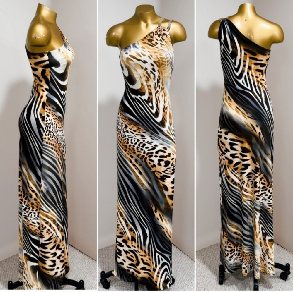 Animal Print Leopard Long Dress